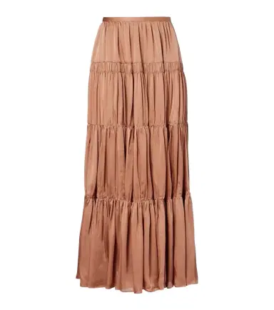 Ulla Johnson Gaelle tiered silk satin maxi skirt | Thumbnail 1 Ulla Johnson Gaelle tiered silk satin maxi skirt | Thumbnail 1