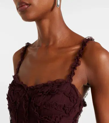 Ulla Johnson Talitha ruffled silk chiffon midi dress | Thumbnail 3