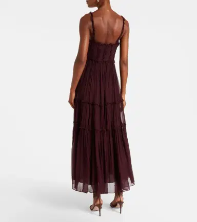 Ulla Johnson Talitha ruffled silk chiffon midi dress | Thumbnail 5