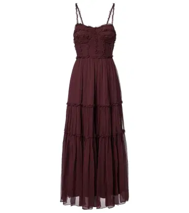 Ulla Johnson Talitha ruffled silk chiffon midi dress | Thumbnail 1