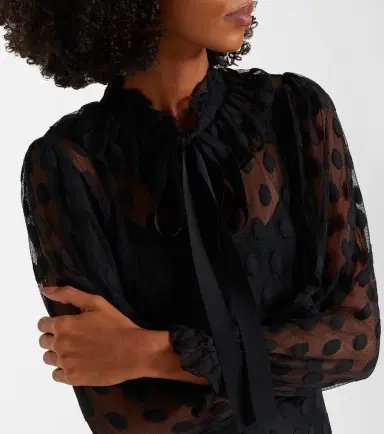 Ulla Johnson Soraya polka-dot tie-neck mesh maxi dress | Thumbnail 4 Ulla Johnson Soraya polka-dot tie-neck mesh maxi dress | Thumbnail 4