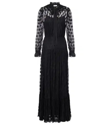 Ulla Johnson Soraya polka-dot tie-neck mesh maxi dress | Thumbnail 1 Ulla Johnson Soraya polka-dot tie-neck mesh maxi dress | Thumbnail 1