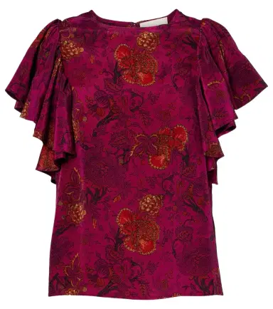Ulla Johnson Lena floral silk crêpe de chine top | Thumbnail 1