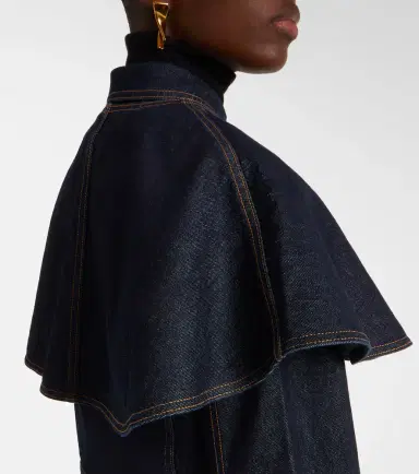 Ulla Johnson Agata caped denim jacket | Thumbnail 2