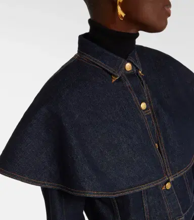 Ulla Johnson Agata caped denim jacket | Thumbnail 4