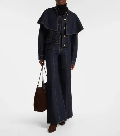 Ulla Johnson Agata caped denim jacket | Thumbnail 5