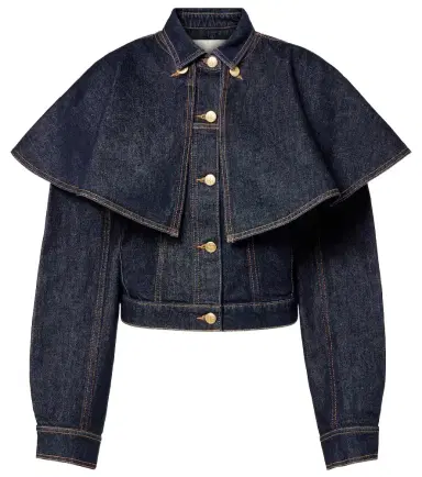 Ulla Johnson Agata caped denim jacket | Thumbnail 1