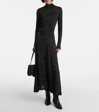 Ulla Johnson Aurelia printed jersey turtleneck top | Thumbnail 2