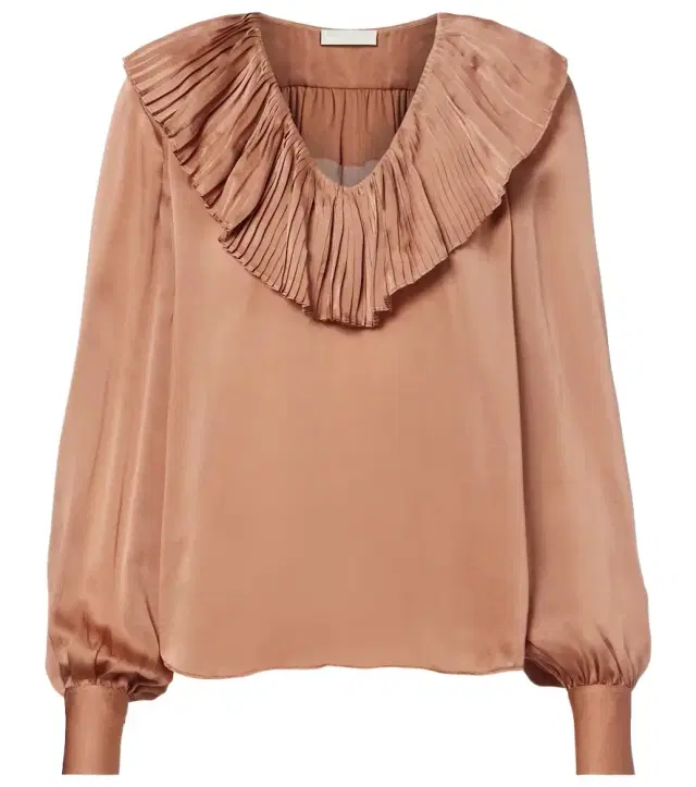 Ulla Johnson Liese pleated silk satin blouse