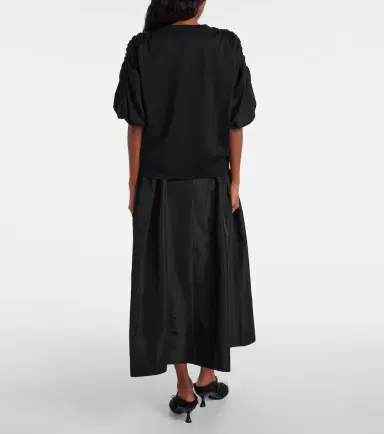 Noir Kei Ninomiya Gathered cotton jersey T-shirt | Thumbnail 2