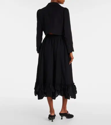 Noir Kei Ninomiya Wool-blend midi skirt | Thumbnail 4 Noir Kei Ninomiya Wool-blend midi skirt | Thumbnail 4