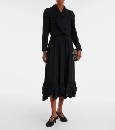 Noir Kei Ninomiya Wool-blend midi skirt | Thumbnail 5 Noir Kei Ninomiya Wool-blend midi skirt | Thumbnail 5