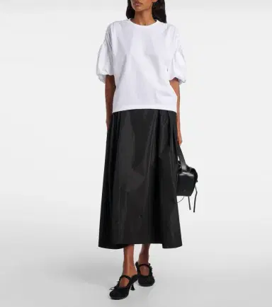 Noir Kei Ninomiya Gathered cotton jersey T-shirt | Thumbnail 5