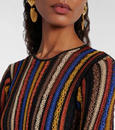 Ulla Johnson Albie striped lamé maxi dress | Thumbnail 2
