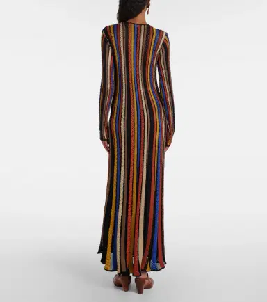 Ulla Johnson Albie striped lamé maxi dress | Thumbnail 3