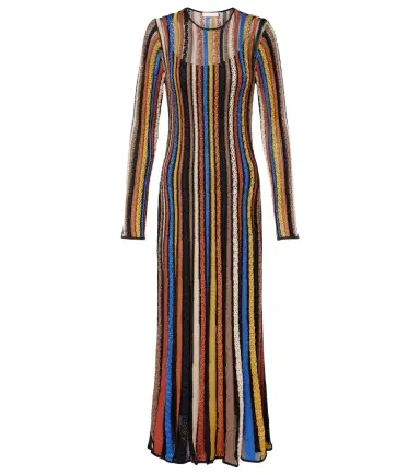 Ulla Johnson Albie striped lamé maxi dress | Thumbnail 1