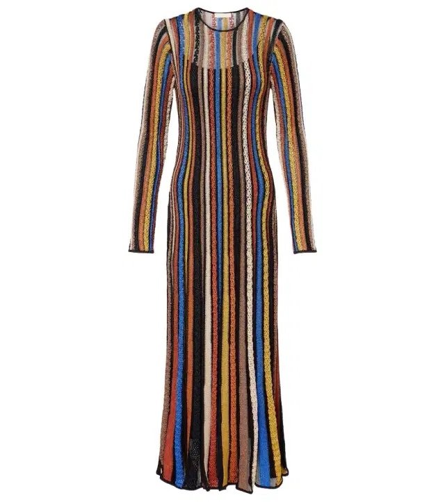 Ulla Johnson Albie striped lamé maxi dress
