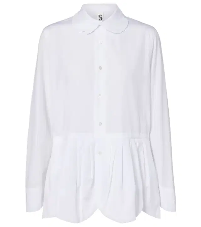 Noir Kei Ninomiya Gathered cotton blouse