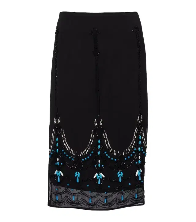 Xu Zhi Beaded jersey midi skirt