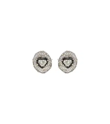 Kamyen 18kt white gold earrings with diamonds and enamel | Thumbnail 1