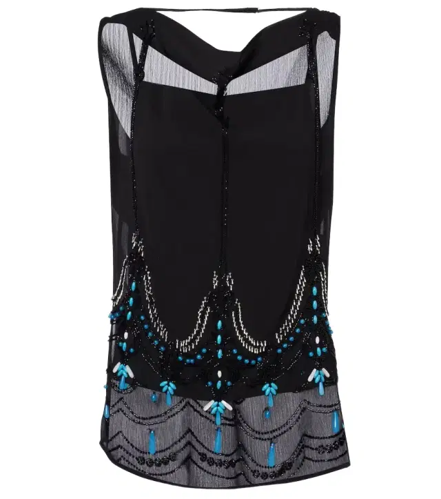 Xu Zhi Beaded jersey top