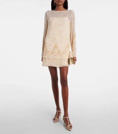Xu Zhi Embellished chiffon minidress | Thumbnail 2