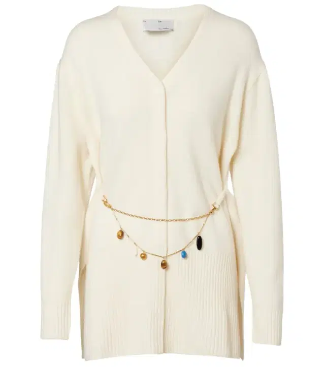 Xu Zhi Belted wool cardigan