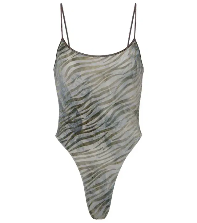 Jacques Wei Zebra-print bodysuit