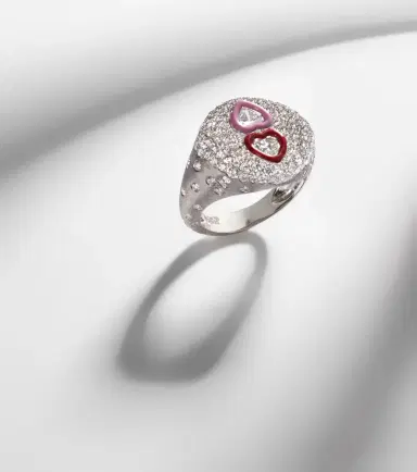 Kamyen 18kt white gold ring with diamonds and enamel | Thumbnail 5
