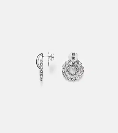 Kamyen Diana 18kt white gold and enamel earrings with diamonds | Thumbnail 2