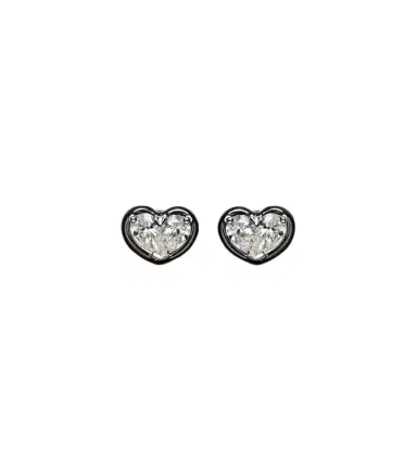Kamyen Heartbeats 18kt white gold and enamel earrings with diamonds | Thumbnail 1 Kamyen Heartbeats 18kt white gold and enamel earrings with diamonds | Thumbnail 1