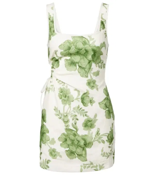 SIR Gardella cutout floral linen minidress