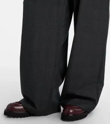 The Frankie Shop Baxter plaid wide-leg pants | Thumbnail 3