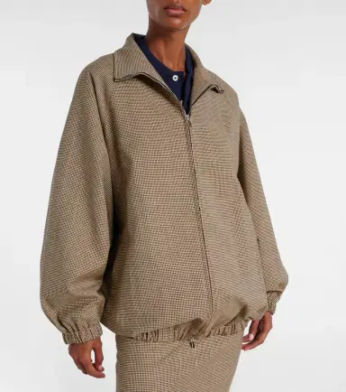 The Frankie Shop Baxter houndstooth blouson jacket | Thumbnail 3