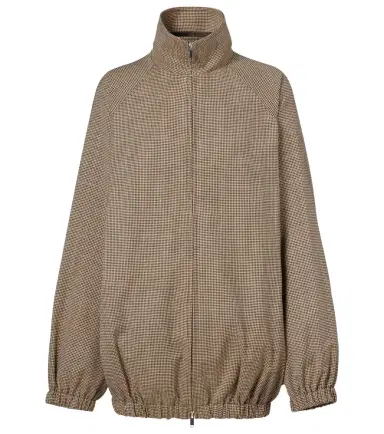 The Frankie Shop Baxter houndstooth blouson jacket | Thumbnail 1