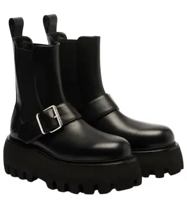 Alexander McQueen Sofa Buckle leather ankle boots | Thumbnail 1 Alexander McQueen Sofa Buckle leather ankle boots | Thumbnail 1