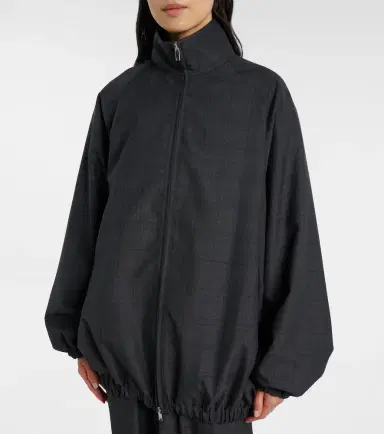 The Frankie Shop Baxter plaid oversized blouson jacket | Thumbnail 3