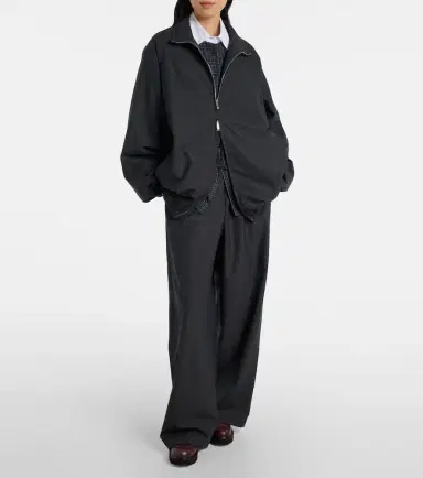 The Frankie Shop Baxter plaid oversized blouson jacket | Thumbnail 4