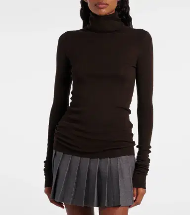 The Frankie Shop Utica Thin wool and silk turtleneck sweater | Thumbnail 2