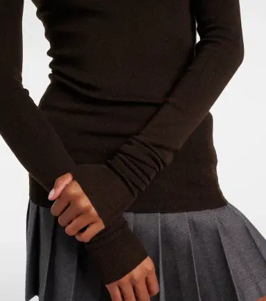 The Frankie Shop Utica Thin wool and silk turtleneck sweater | Thumbnail 6