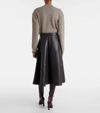The Frankie Shop Savil leather midi skirt | Thumbnail 4 The Frankie Shop Savil leather midi skirt | Thumbnail 4