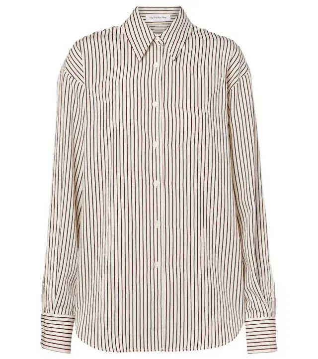 The Frankie Shop Peri striped poplin shirt
