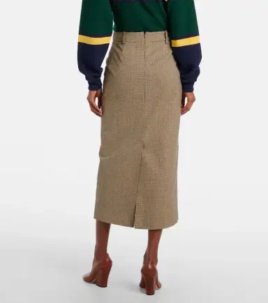 The Frankie Shop Alrose houndstooth midi skirt | Thumbnail 2