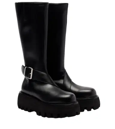 Alexander McQueen Sofa Buckle leather knee-high boots | Thumbnail 1 Alexander McQueen Sofa Buckle leather knee-high boots | Thumbnail 1