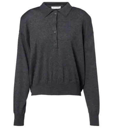 The Frankie Shop Croydon wool-blend polo sweater | Thumbnail 1 The Frankie Shop Croydon wool-blend polo sweater | Thumbnail 1
