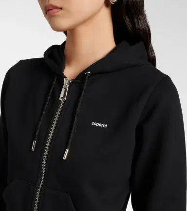 Coperni Cotton-blend jersey zip-up hoodie | Thumbnail 3 Coperni Cotton-blend jersey zip-up hoodie | Thumbnail 3