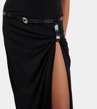Coperni Belted asymmetric draped halterneck maxi dress | Thumbnail 3