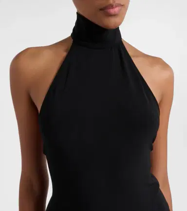 Coperni Belted asymmetric draped halterneck maxi dress | Thumbnail 4