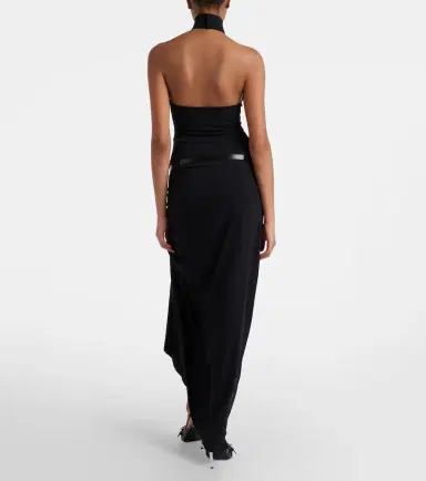 Coperni Belted asymmetric draped halterneck maxi dress | Thumbnail 5