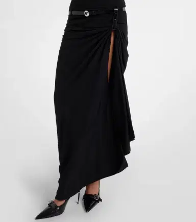 Coperni Belted asymmetric draped halterneck maxi dress | Thumbnail 6